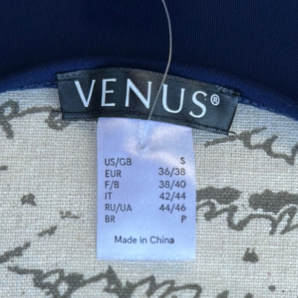 VENUS Blue Sleeveless Cold Shoulder A-Line Dress - Picture 5 of 5